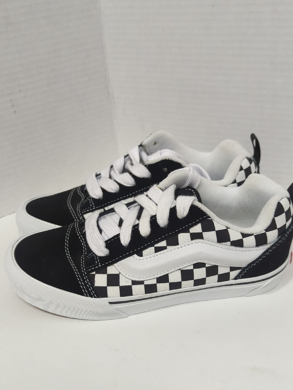 Vans Knu Skool Sneakers Sz Juniors 4.5 Checkerboard Laces